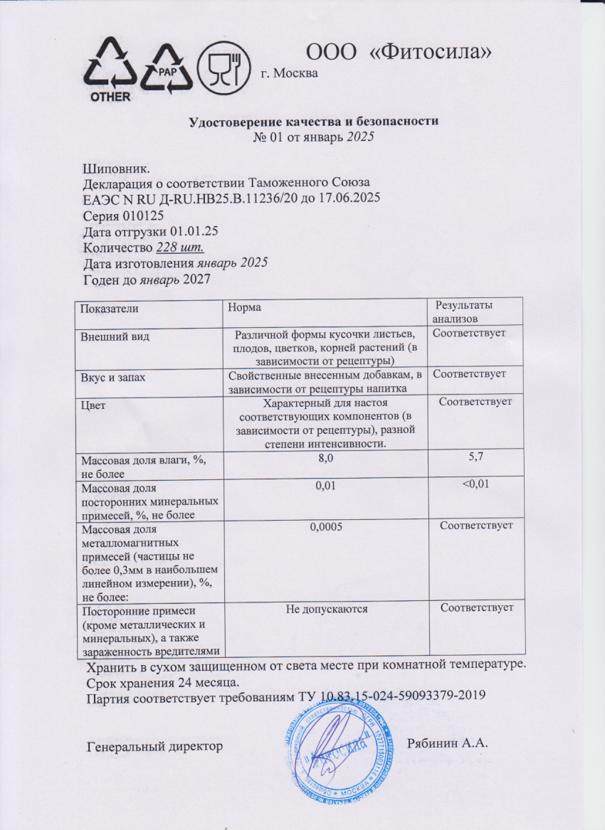 Паспорт №010125